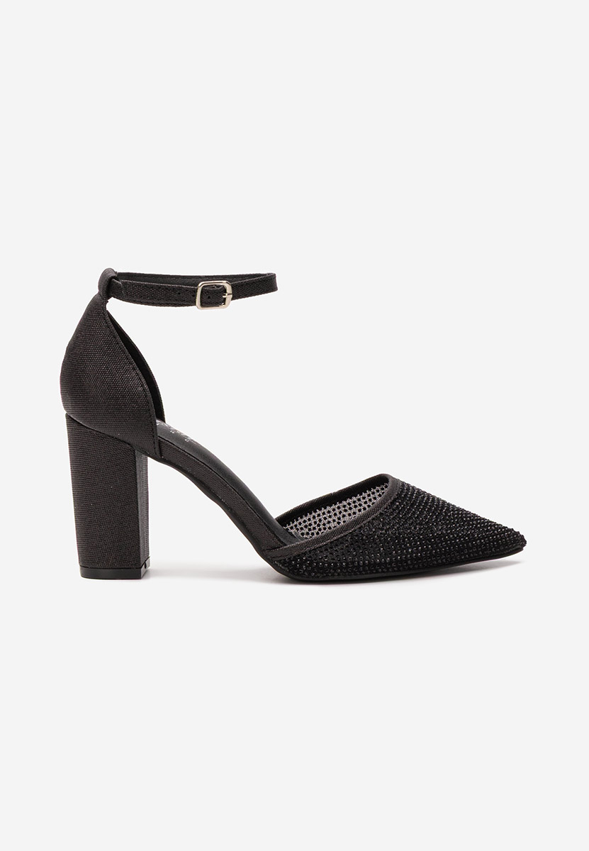 Oбувки с дебел ток Palmia черни