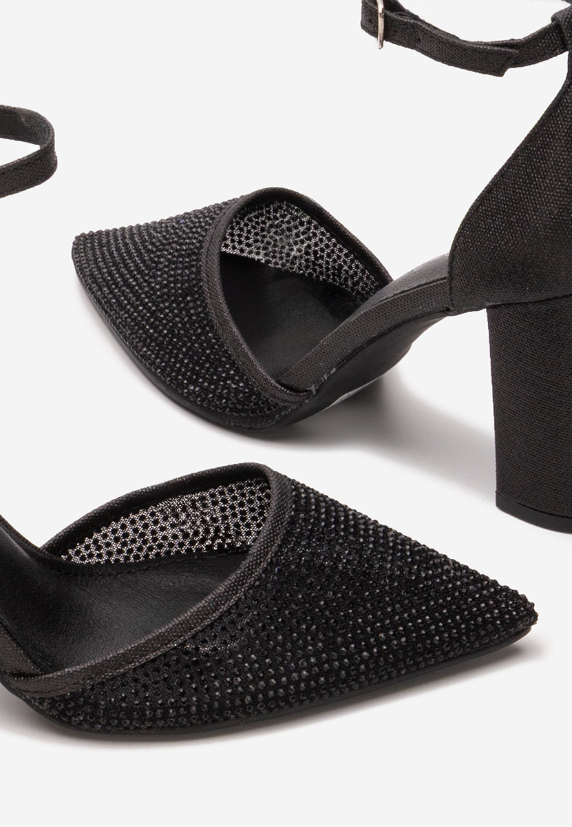 Oбувки с дебел ток Palmia черни