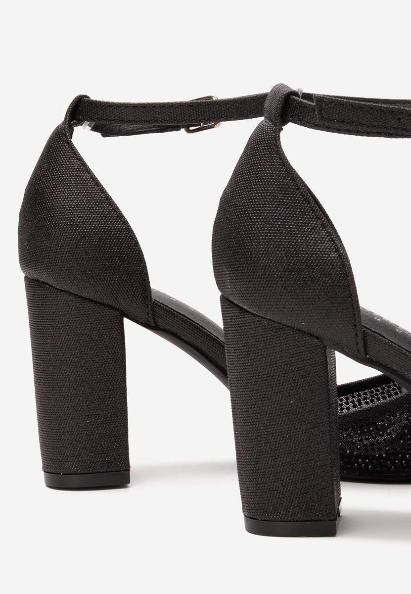 Oбувки с дебел ток Palmia черни