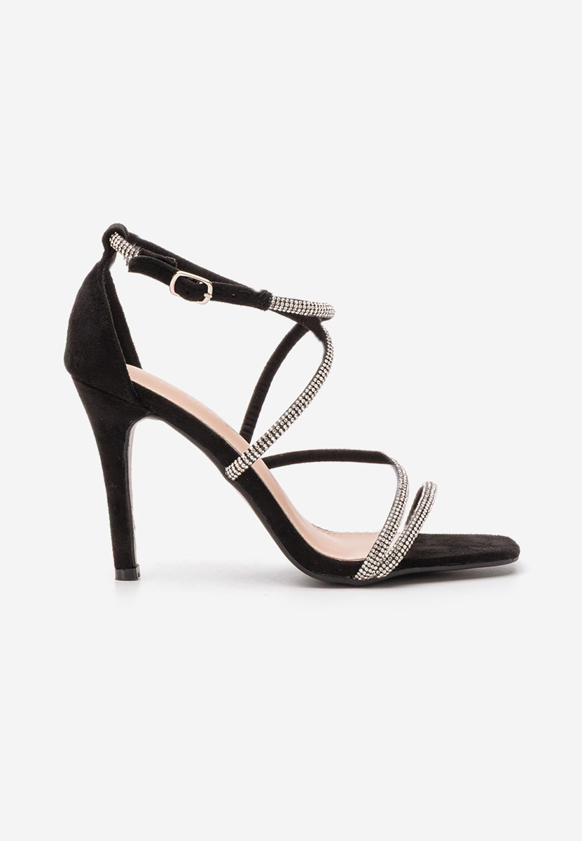 Cандали с тънък ток Stephany черен