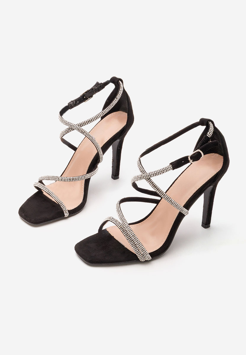 Cандали с тънък ток Stephany черен