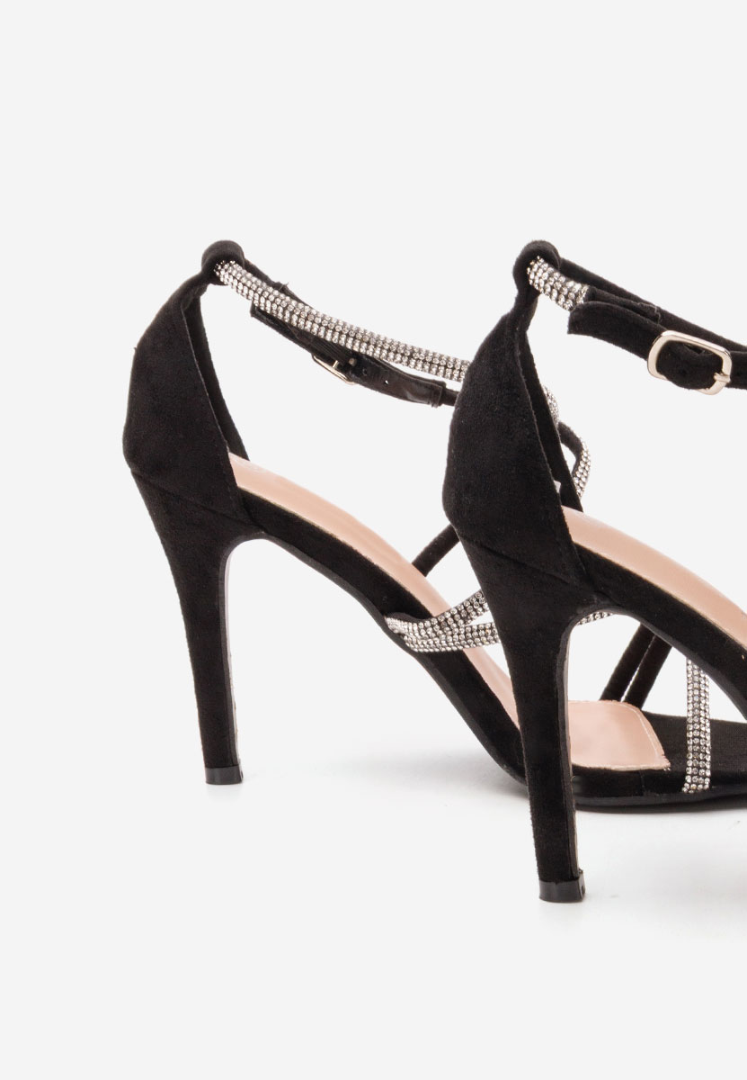 Cандали с тънък ток Stephany черен