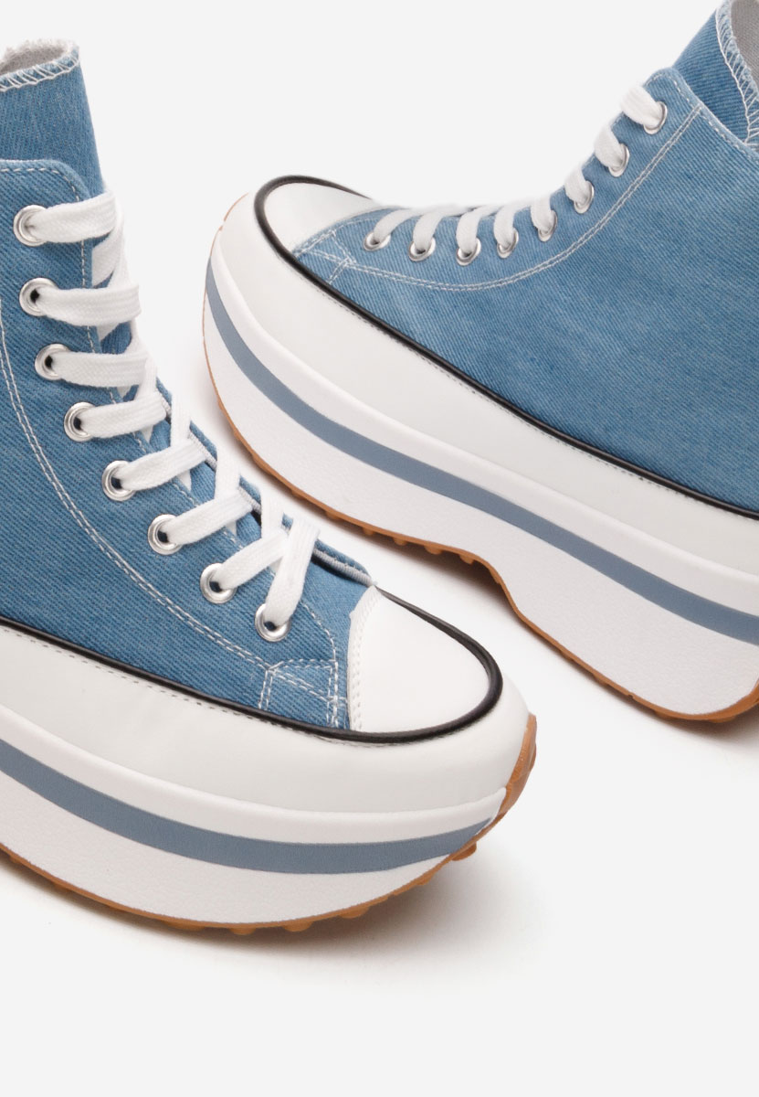 Кецове на платформа Francene деним Кецове на платформа Francene деним