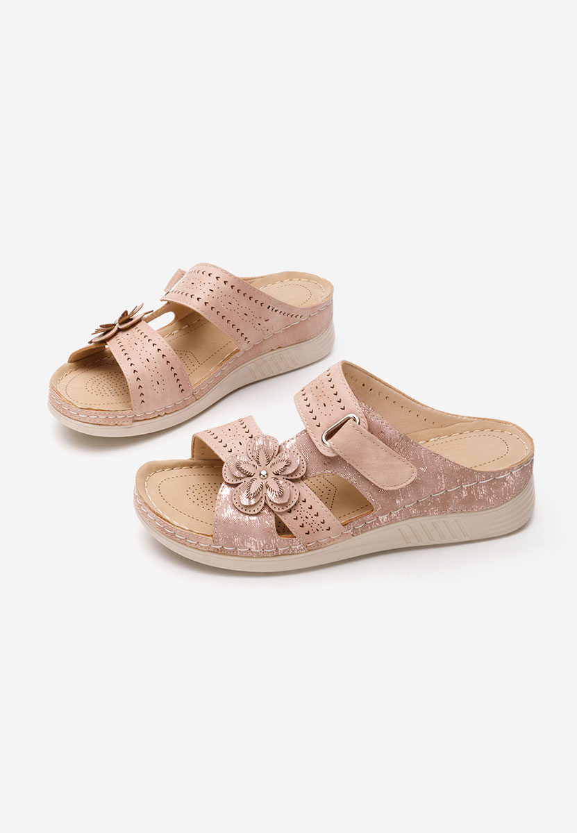 Чехли на платформа Violette розов