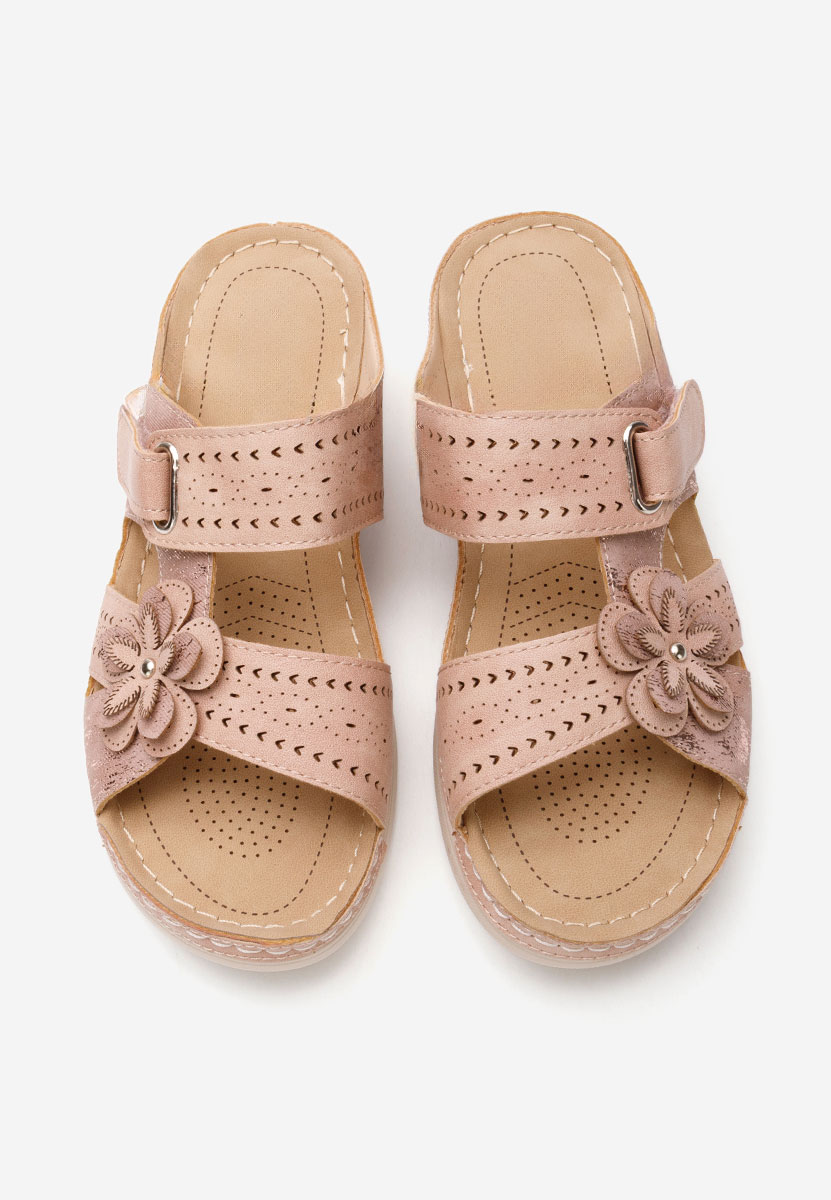 Чехли на платформа Violette розов