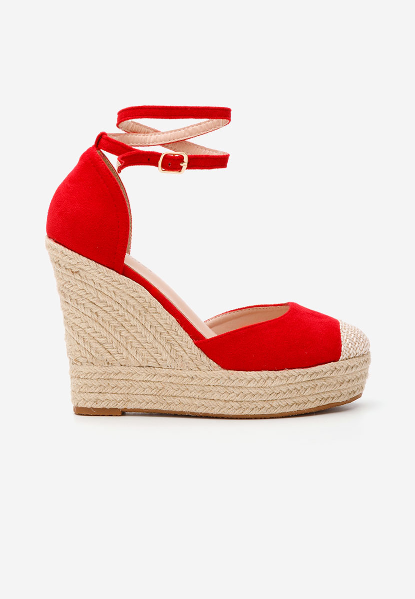 Сандали на платформа Saniza V3 червен