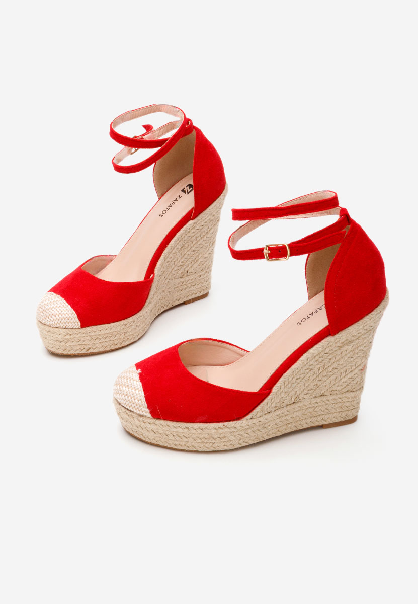 Сандали на платформа Saniza V3 червен