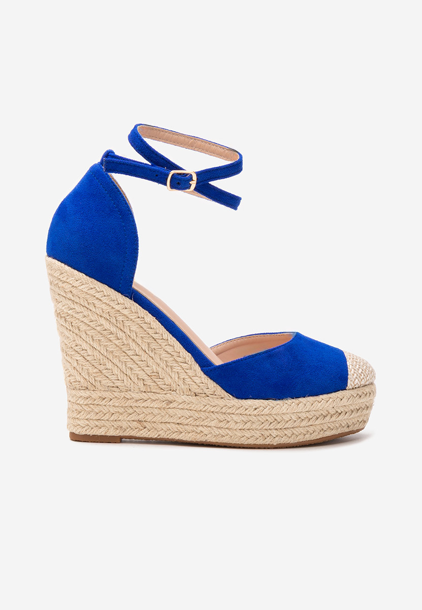 Сандали на платформа Saniza V4 син