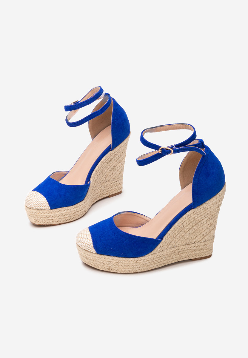 Сандали на платформа Saniza V4 син