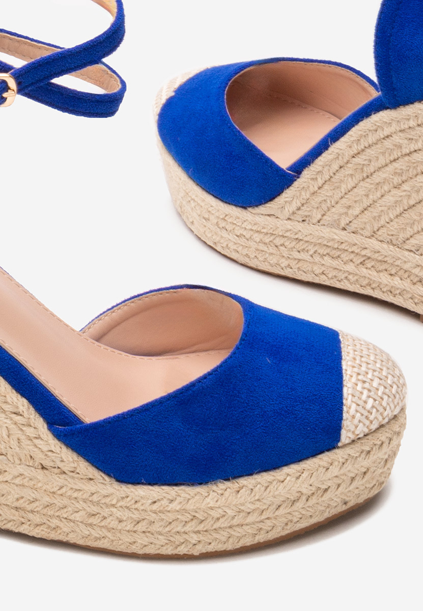 Сандали на платформа Saniza V4 син