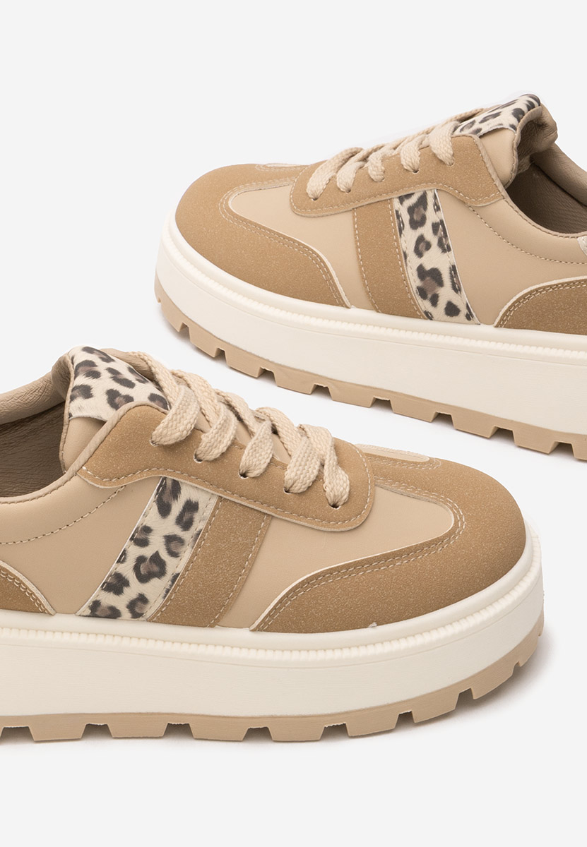 Cникърси на платформа Estephany каки Cникърси на платформа Estephany каки