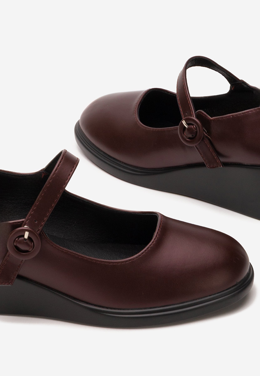 Обувки на платформа Espina бордо