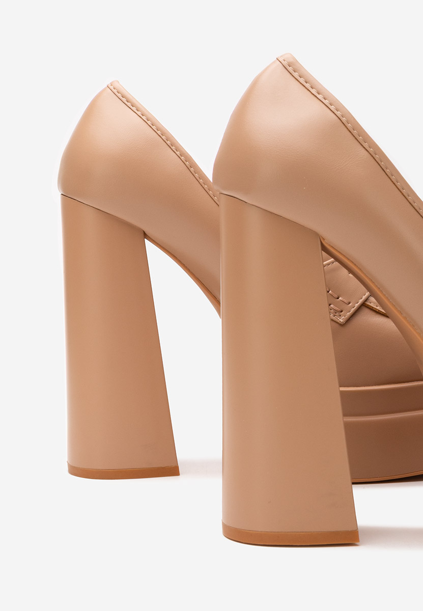 Mокасини на платформа Dieppa бежов