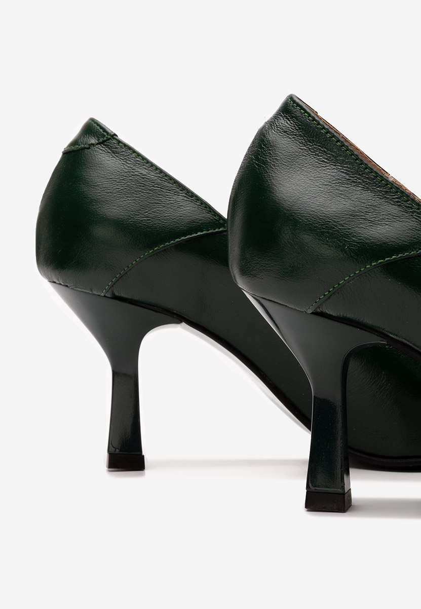 Обувки на ток Colie зелен