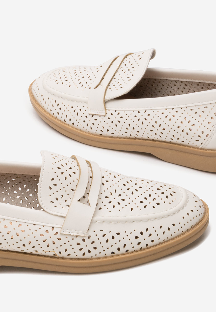 Дамски мокасини Valtera бели