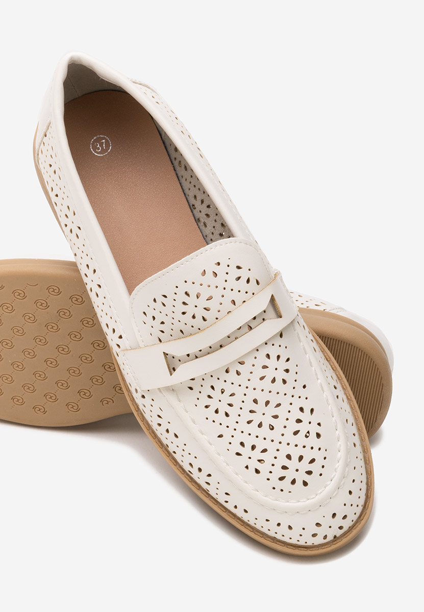 Дамски мокасини Valtera бели