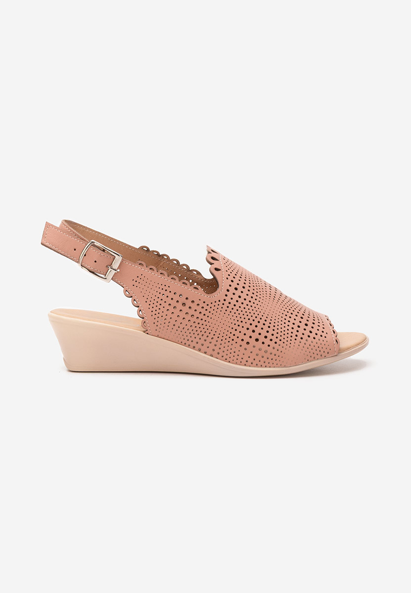 Cандали естествена кожа Claudia розов