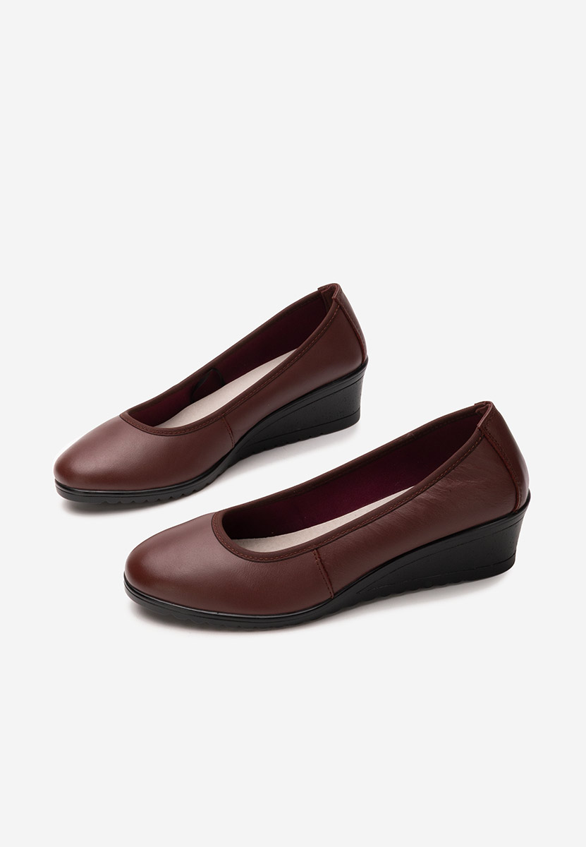 Обувки на платформа Josmia Винено червено