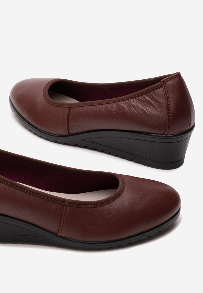 Обувки на платформа Josmia Винено червено