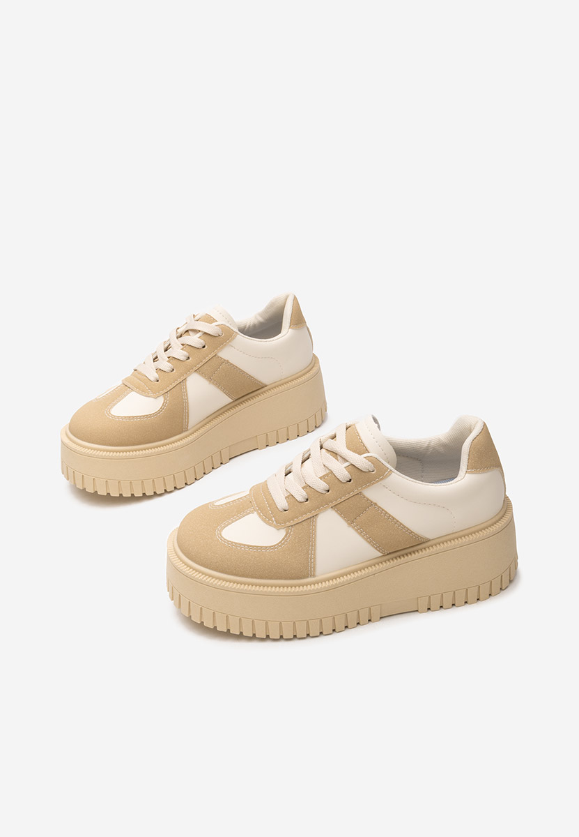 Cникърси на платформа Michele камел