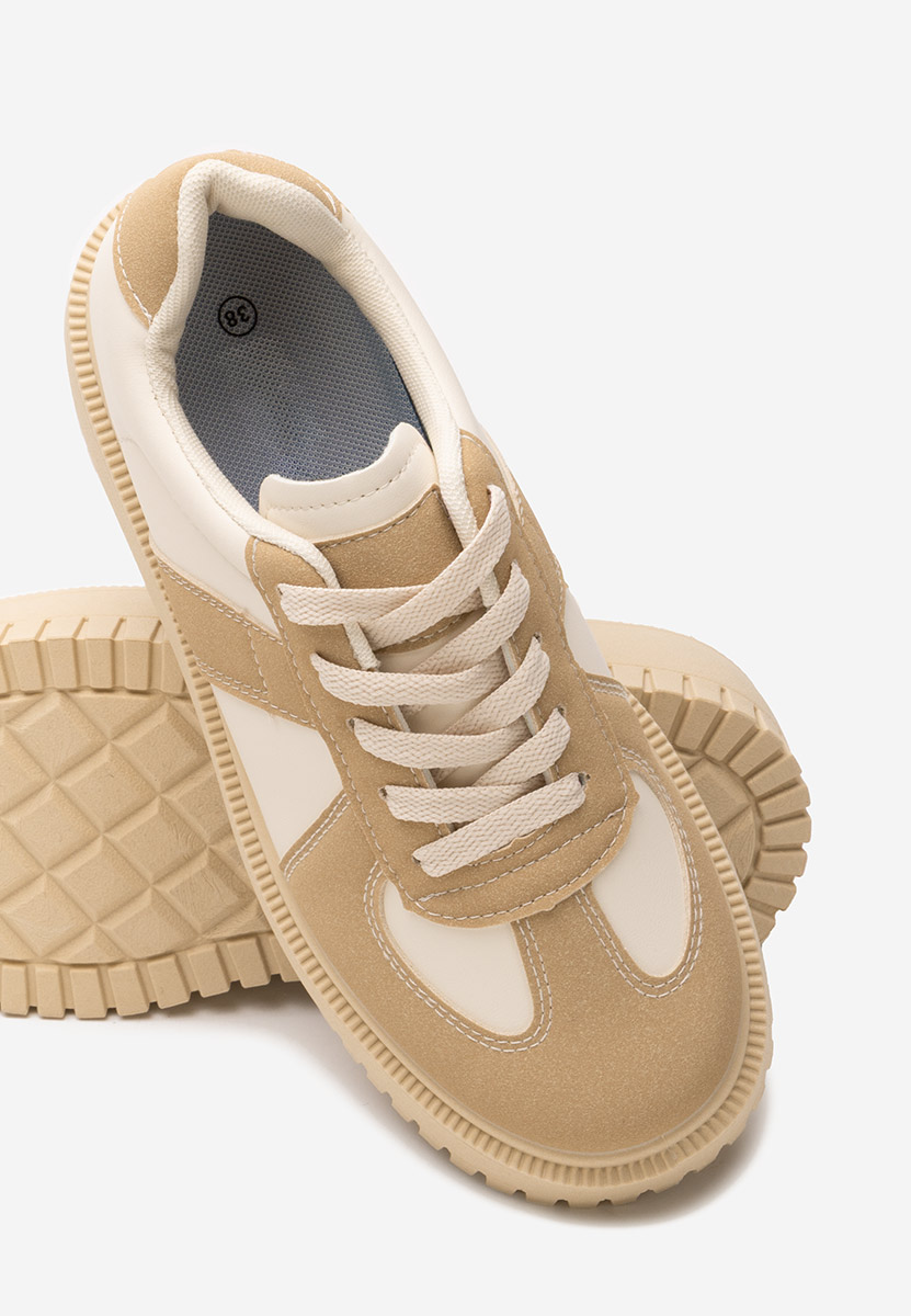 Cникърси на платформа Michele камел