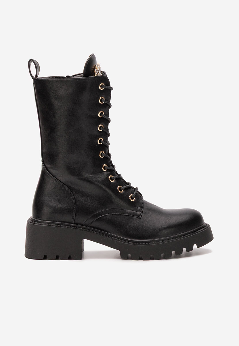 Дамски Боти с връзки Noblesa черни