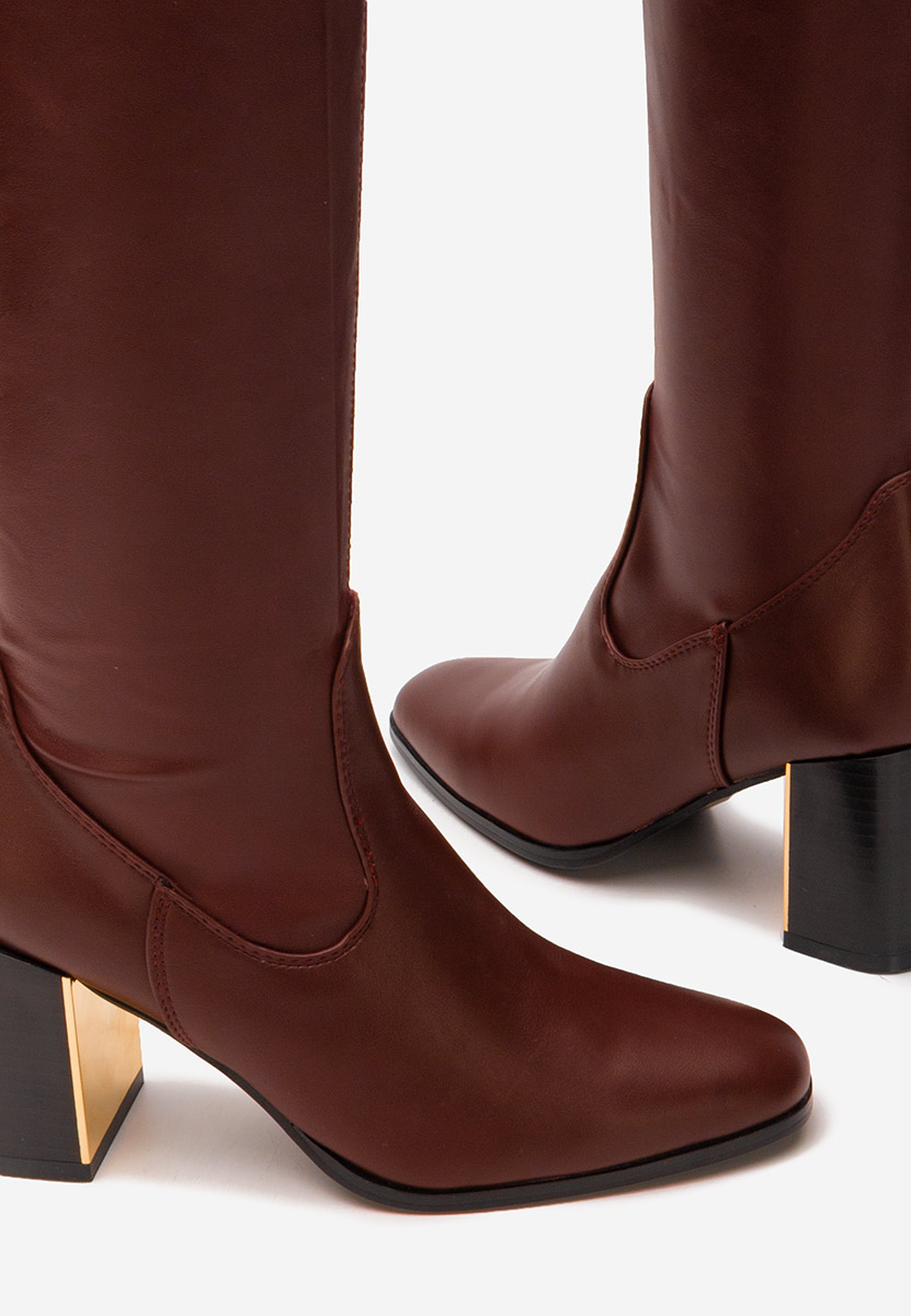 Чизми над коляното Jeanne бордо