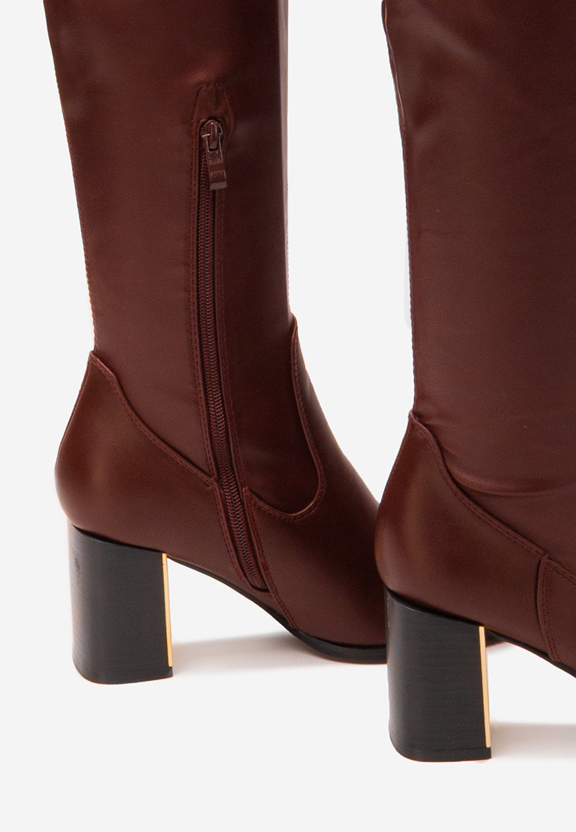 Чизми над коляното Jeanne бордо