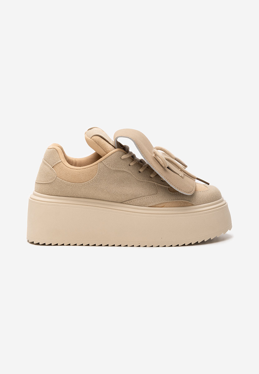 Cникърси на платформа Oliveia каки