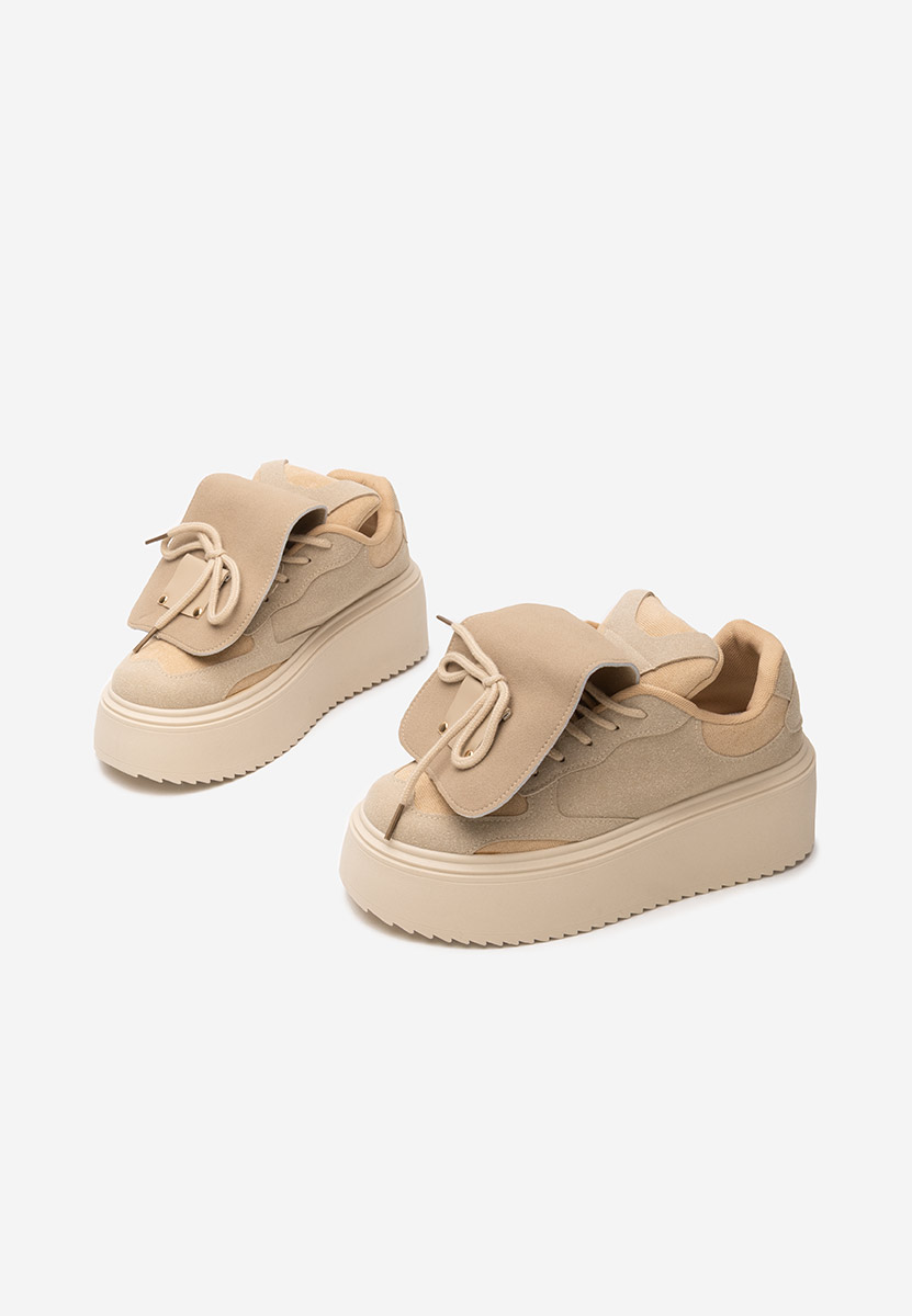 Cникърси на платформа Oliveia каки