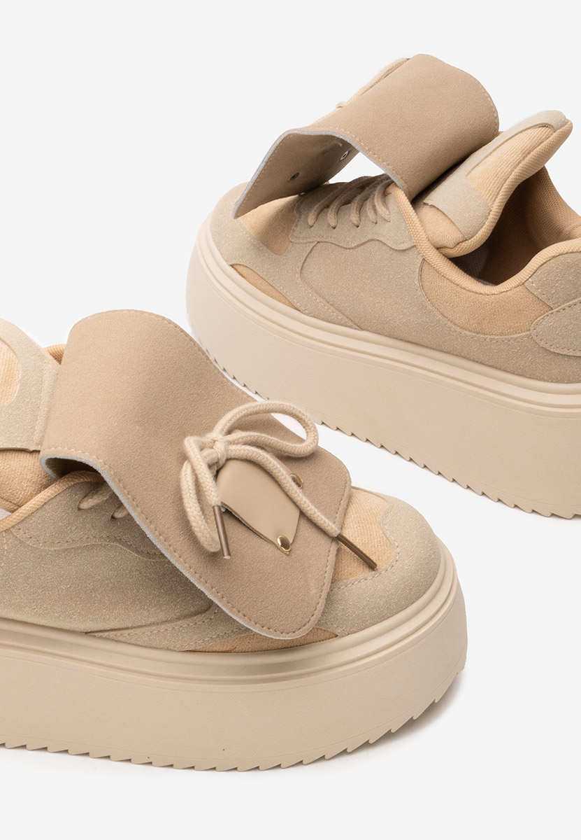 Cникърси на платформа Oliveia каки