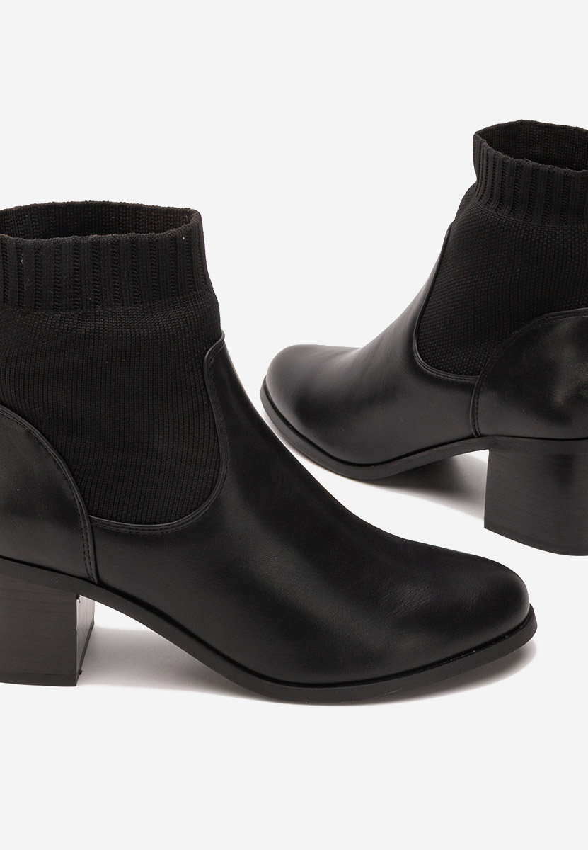 Дамски боти на ток Domenica черен