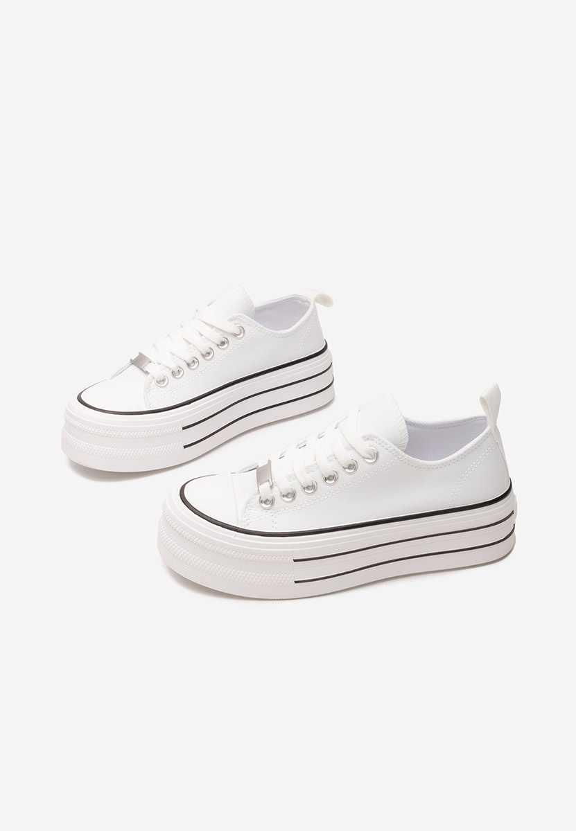 Кецове на платформа Kimala бели