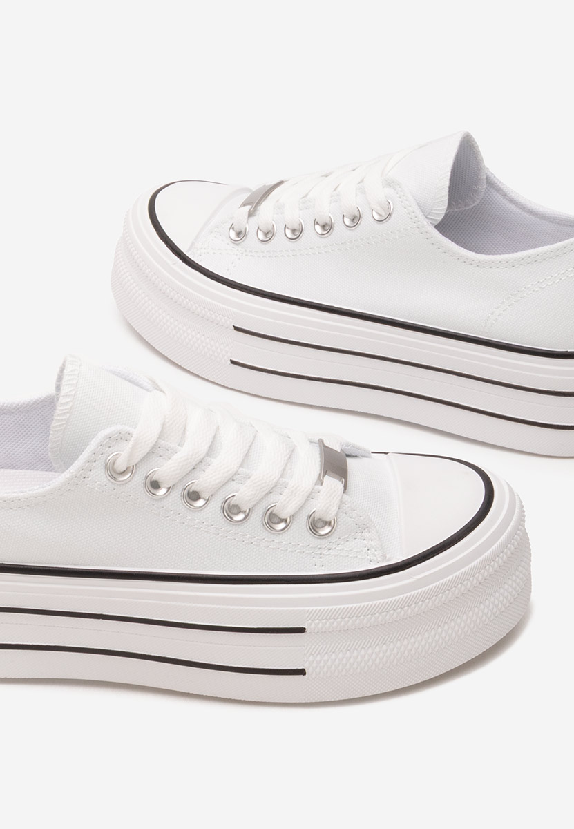 Кецове на платформа Kimala бели