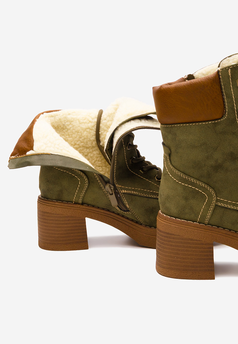 Дамски боти Celoria зелен