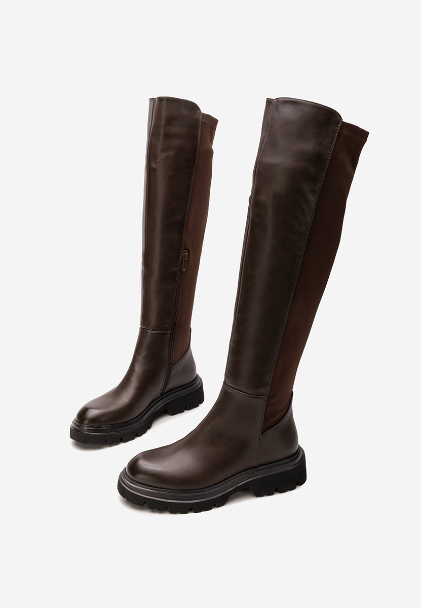 Чизми над коляното Serelis кафяв
