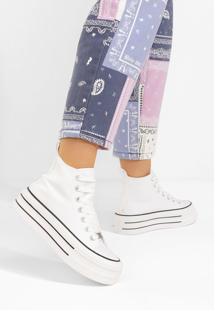 Кецове на платформа Kimala V3 бели