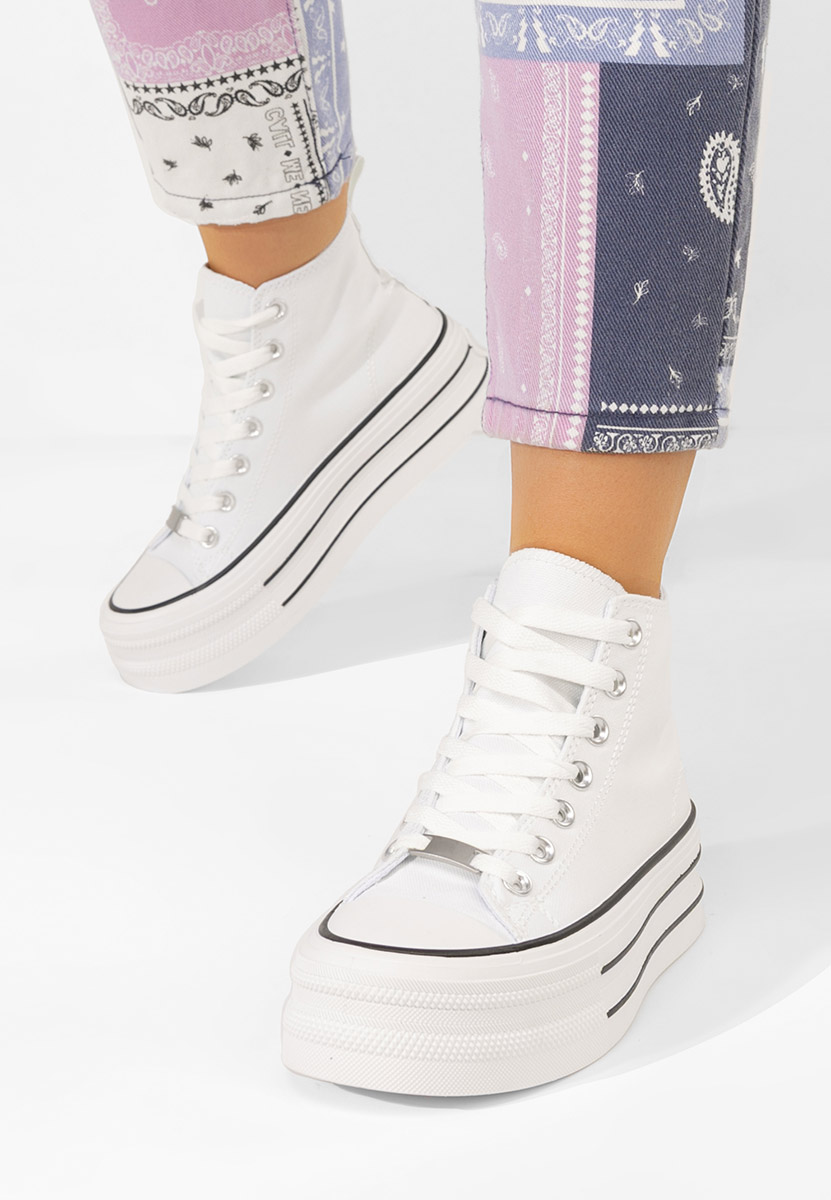 Кецове на платформа Kimala V3 бели