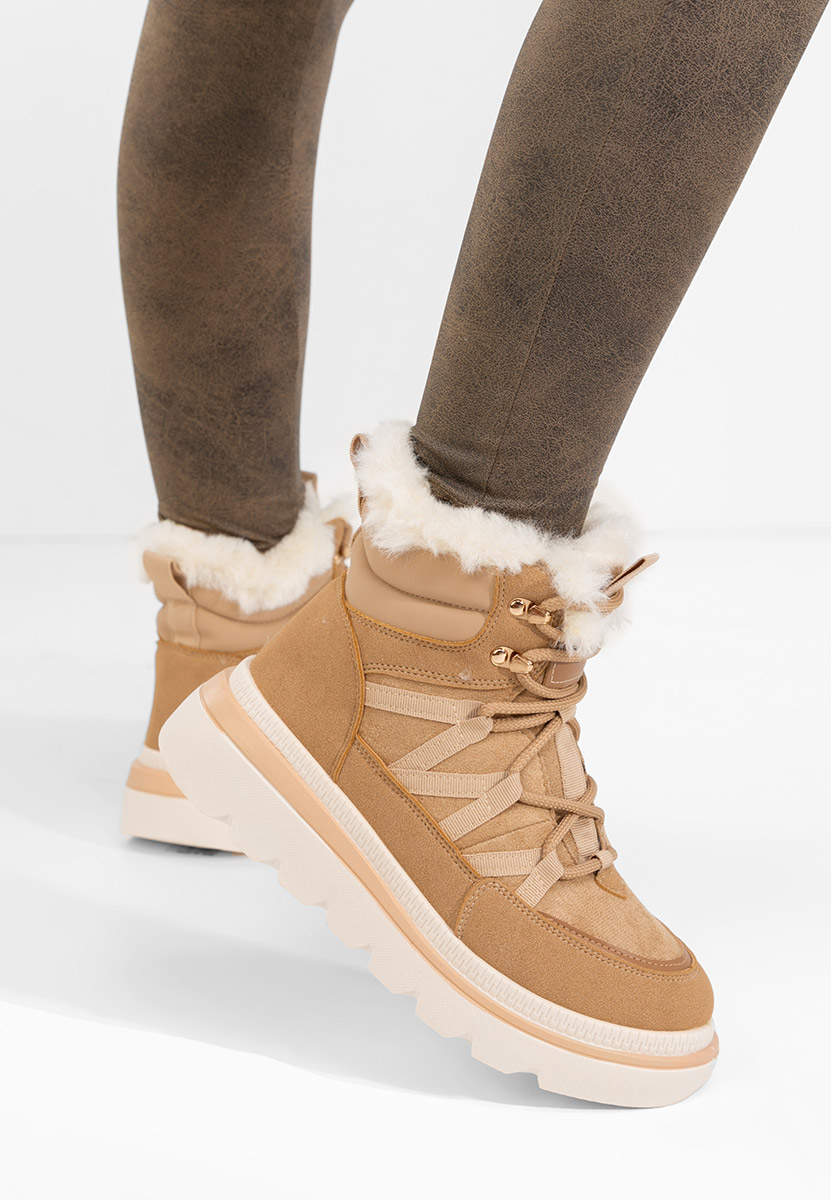 Обувки на платформа Nimora каки