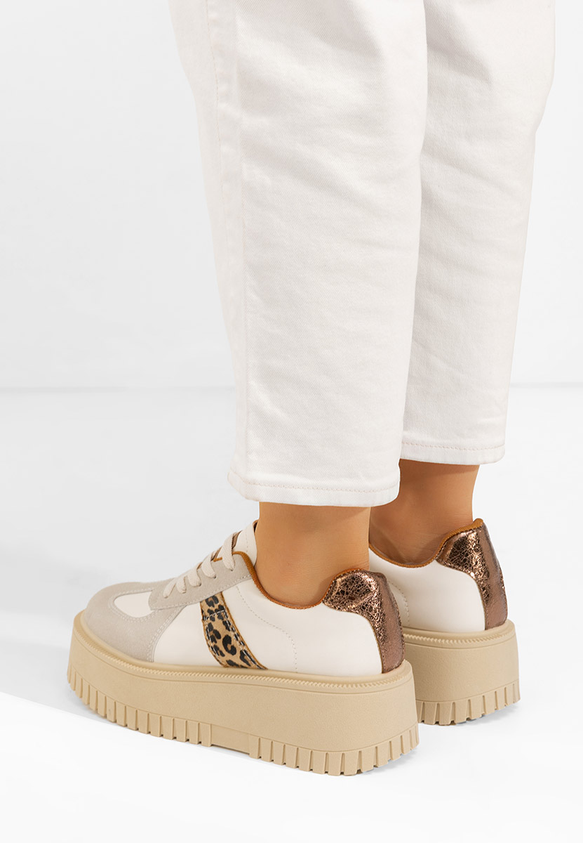 Cникърси на платформа Michele леопарди