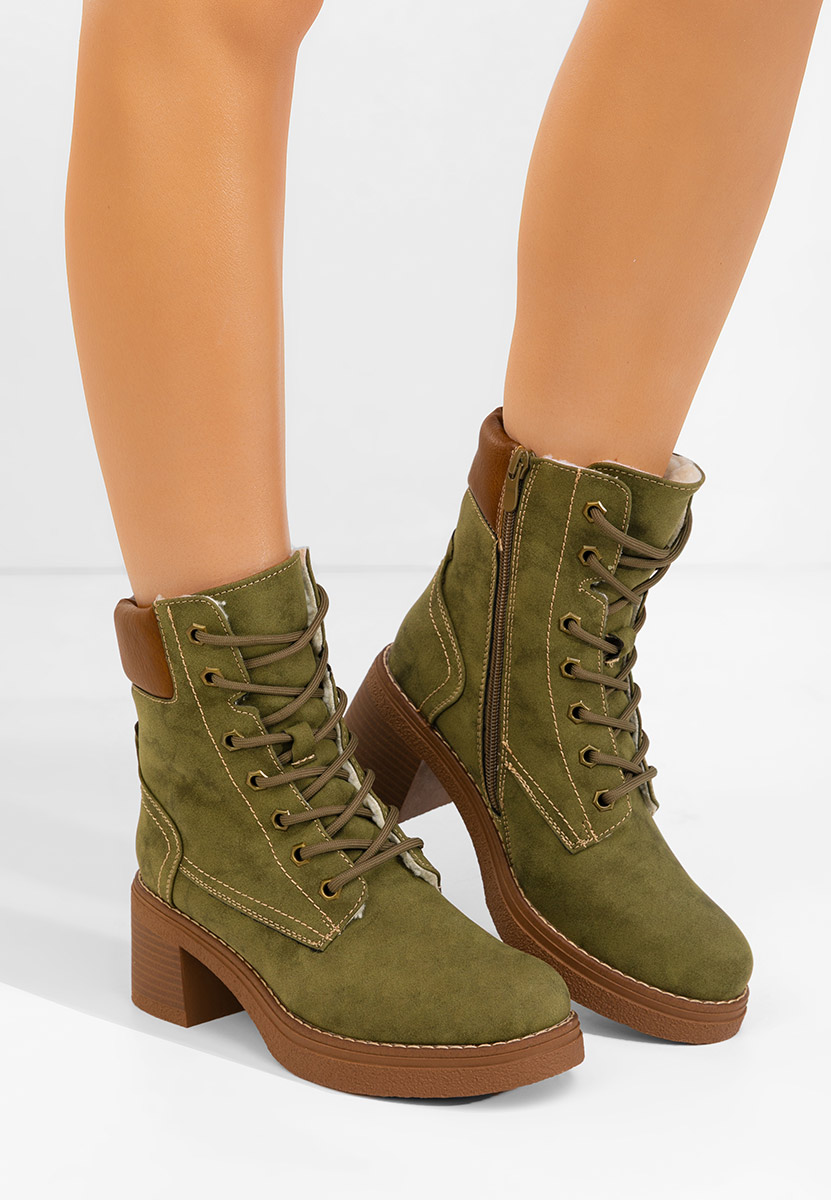 Дамски боти Celoria зелен