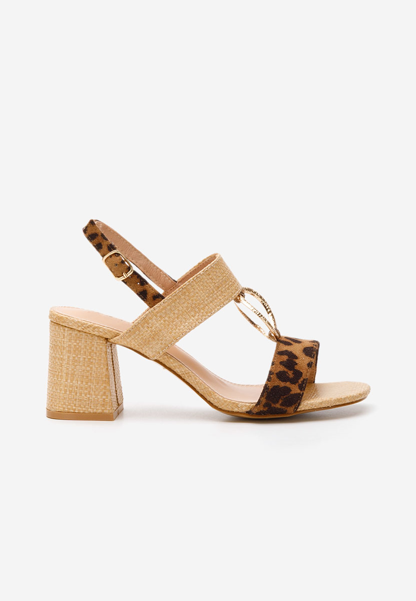 Сандали на ток Annyta леопарди