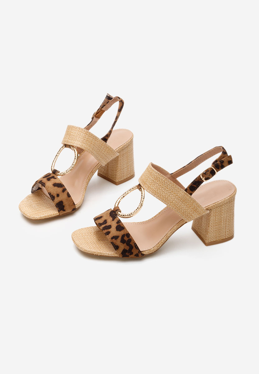 Сандали на ток Annyta леопарди