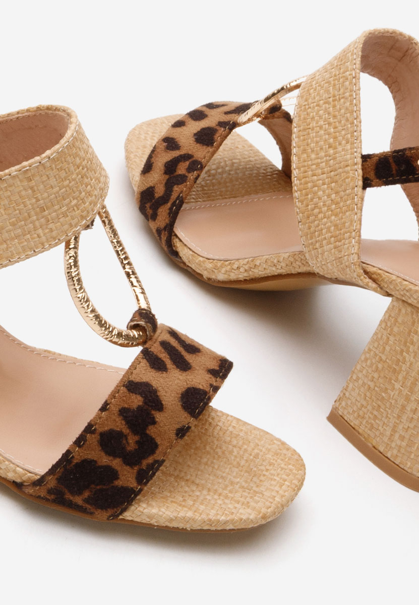 Сандали на ток Annyta леопарди
