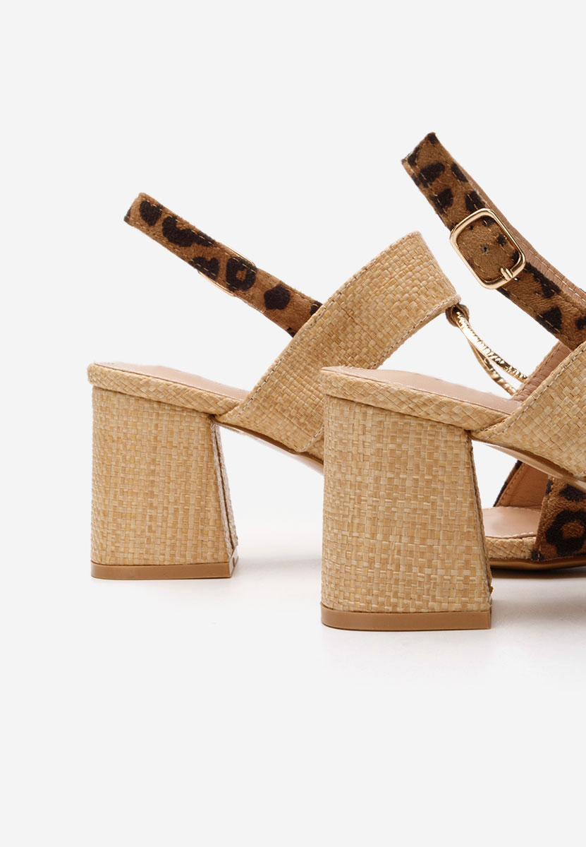 Сандали на ток Annyta леопарди