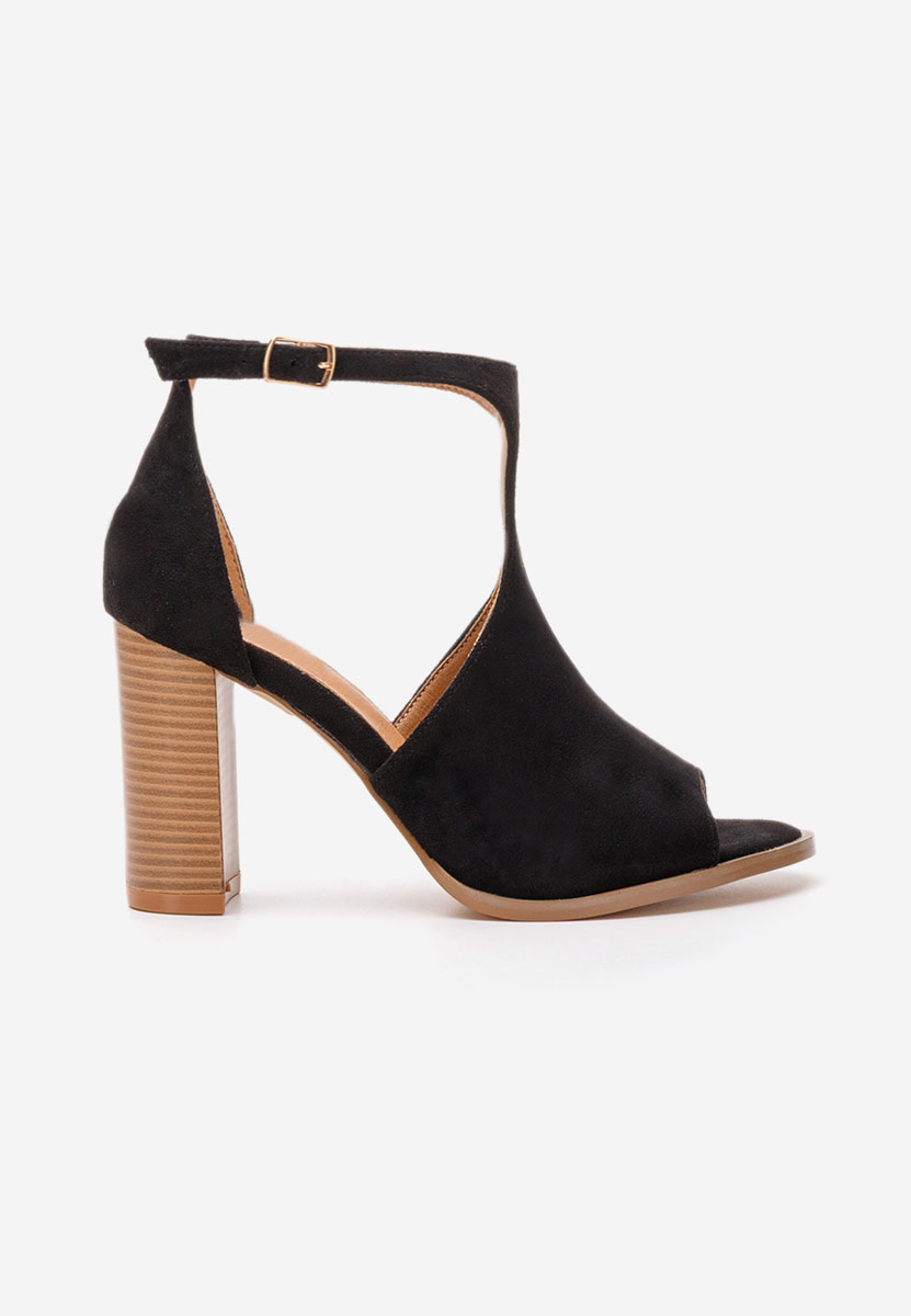 Сандали на ток Jolanda черен