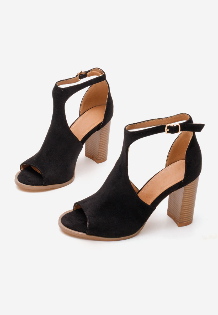 Сандали на ток Jolanda черен