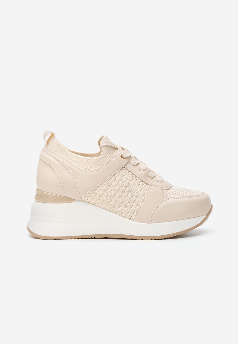 Cникърси на платформа Ellsa бежов