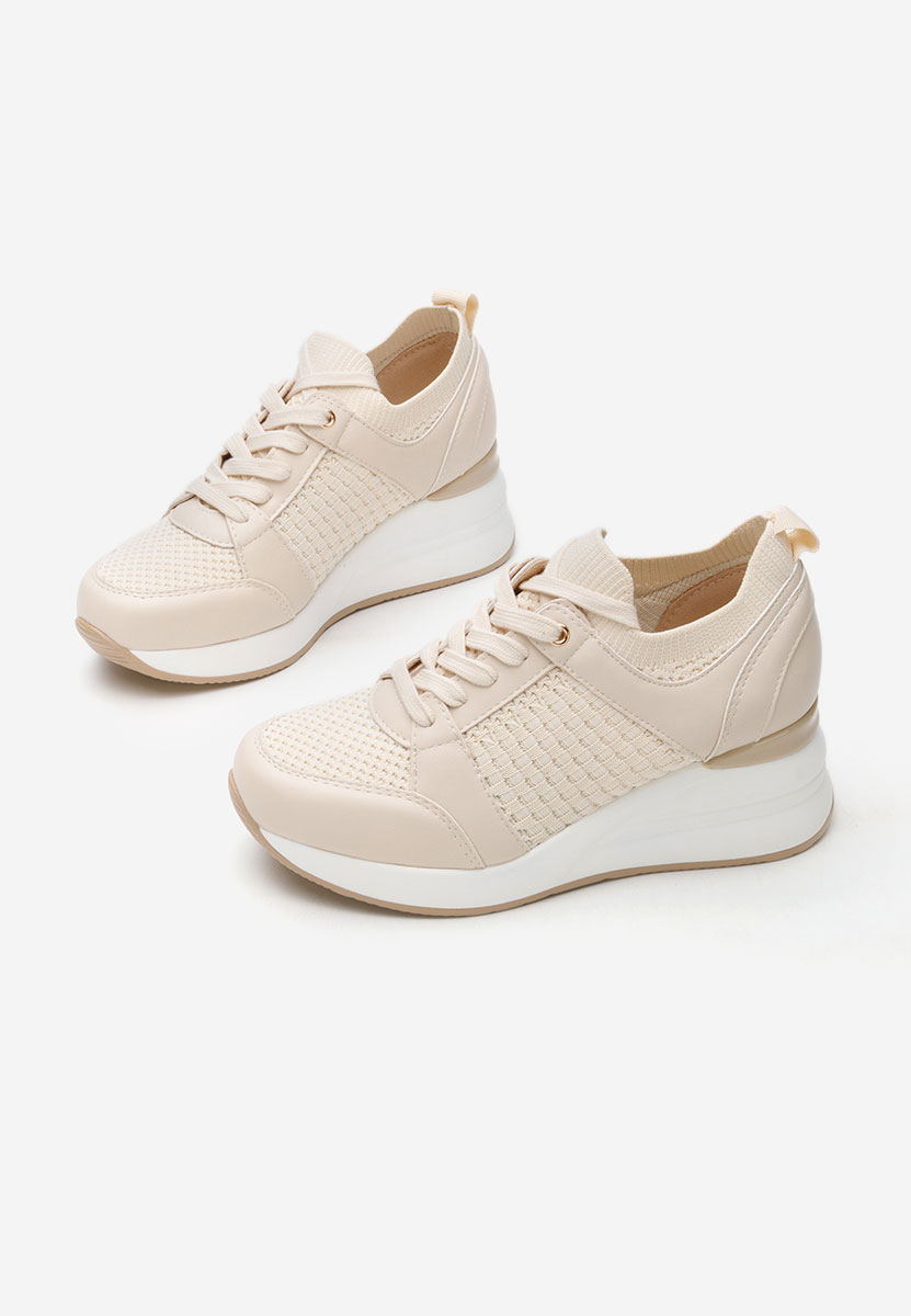 Cникърси на платформа Ellsa бежов