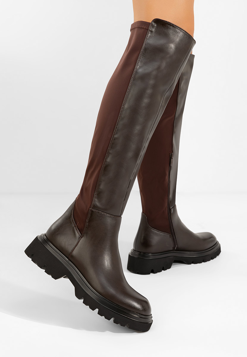 Чизми над коляното Serelis кафяв